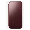 Mobiliojo telefono dėklas Nomad Modern Leather Folio, skirtas iPhone 17 Pro Max — oda, TPU, PC, aliuminis, bordo, 16 cm (6,3 colio)