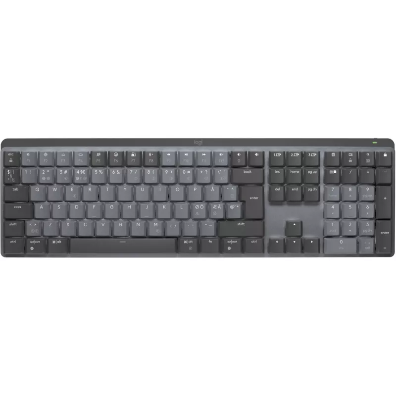 Logitech Master Series MX Mechanical - klaviatūra - apšviesta - belaidė - Bluetooth LE - QWERTY - Šiaurės šalių (danų/suomių/norvegų/švedų)