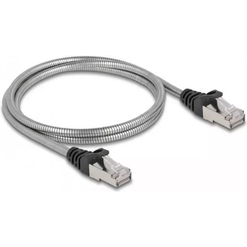Tinklo kabelis DeLOCK RJ45 Kabelis Cat.6A U/FTP RJ-45 1 m Sidabrinis