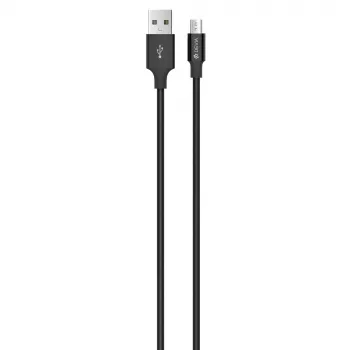 USB Micro-B laidas Devia Pheez Series 5V 2.4A 1 m — Juodas