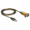 Nuoseklusis kabelis DeLOCK 65840 USB Type-A DB-9 1,5 m juoda geltona