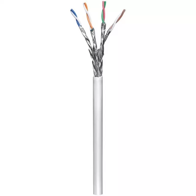 Wentronic Goobay CAT 6 tinklo kabelis, S/FTP (PiMF), pilkas, 305 m – CCA vario mišinys, AWG 23/1 (vientisas), PVC (95696)
