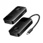 USB-C į HDMI belaidis siųstuvas/imtuvas Vention ADOBB — 4K@30Hz, 1×HDMI, USB-C laidas 1 m, juodas