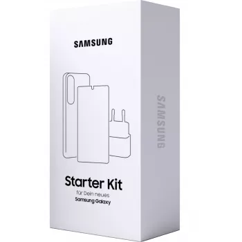 Starterkit, skirtas Samsung Galaxy S26 Ultra – permatomas apsauginis dėklas, neatspindinti ekrano plėvelė, 25W įkroviklis