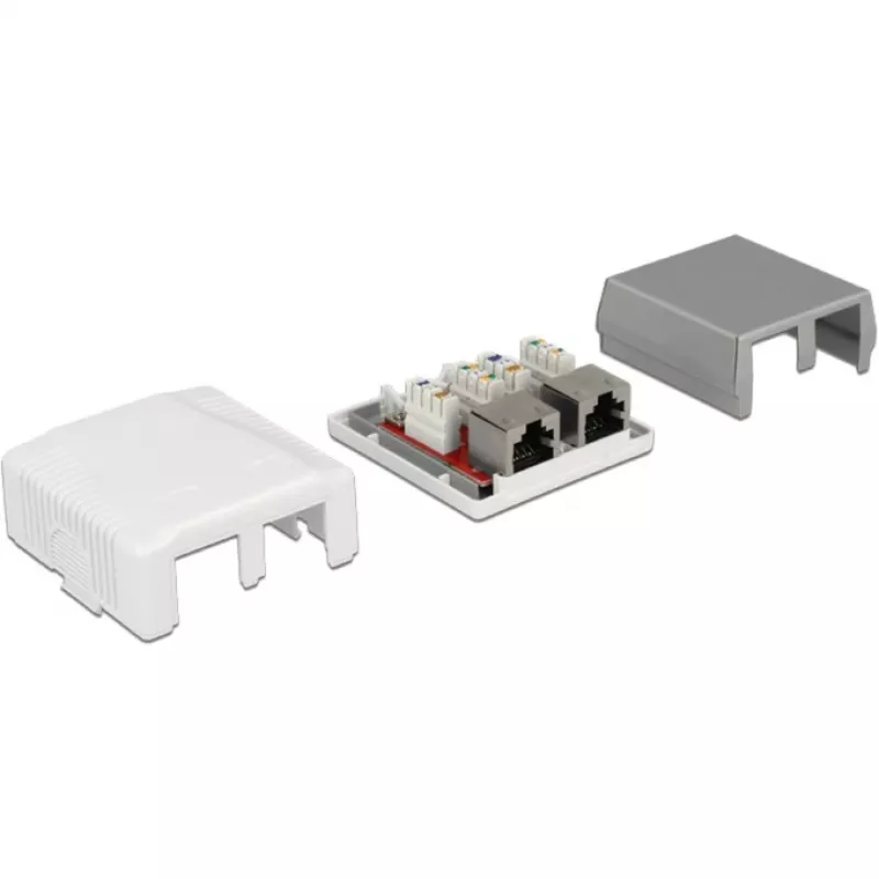 Paviršinis lizdas 2 x RJ-45 DeLOCK 86197