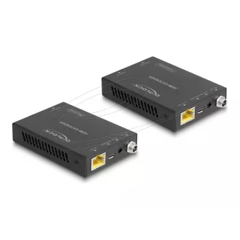 AV siųstuvo ir imtuvo rinkinys DELOCK 65955 — Cat6/Cat6a HDMI ilgintuvas, iki 3840×2160, laidinis, Micro-USB B maitinimas