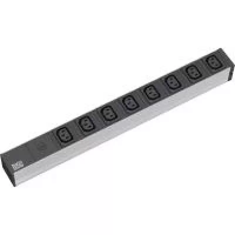Power Distribution Unit Bachmann 333.408 8 AC Outlets 1U Juoda Pilka Sidabrinė