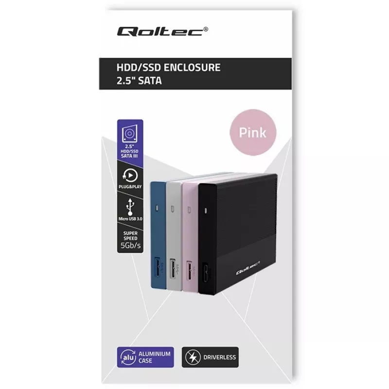 Korpusas SSD HDD 2,5 inch diskui, SATA, USB 3.0, 2T