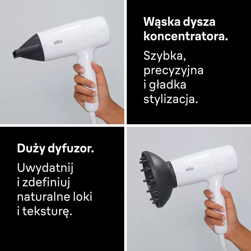 Plaukų džiovintuvas Braun BRHD226E 2200W joninė technologija lengvas
