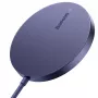 Belaidis įkroviklis Baseus Simple Mini3 15W USB-C, violetinis — kompaktiškas Qi įkrovimo pagrindas