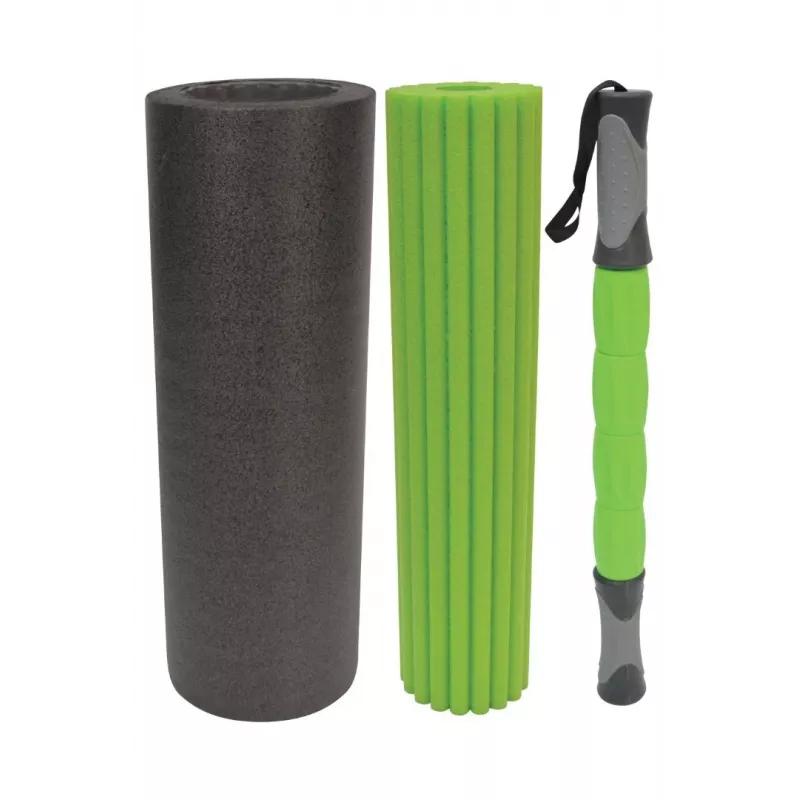 Schildkröt Fitness 3 in 1 Masažo volelių rinkinys, juodas, žalias putplastis 1 vnt.