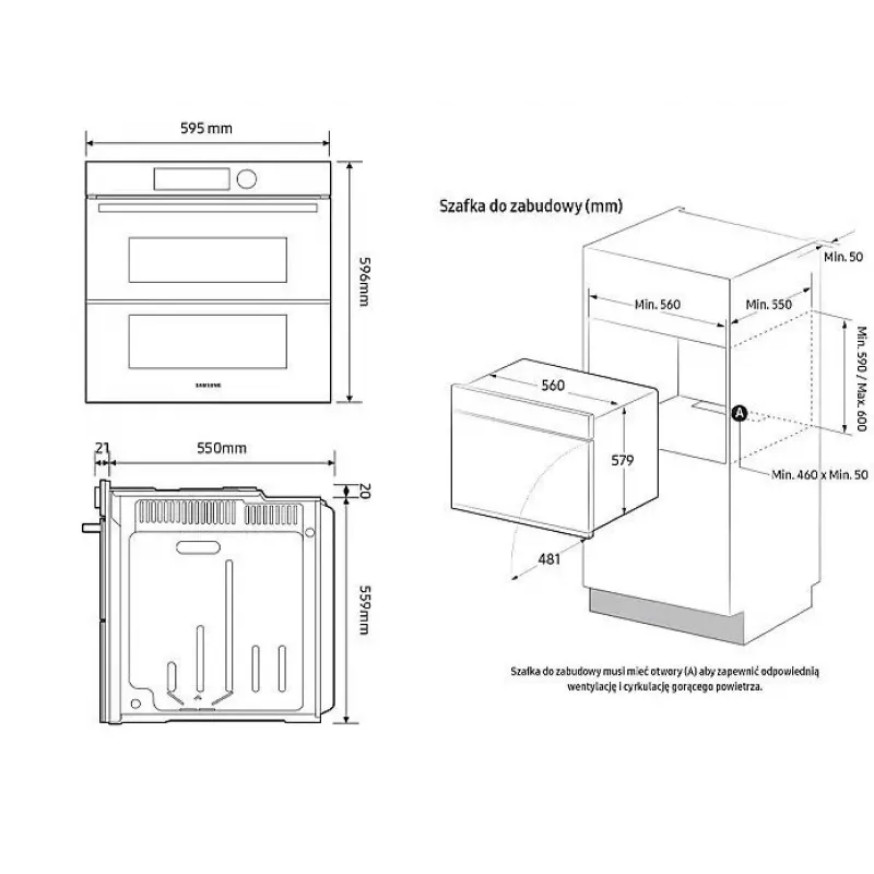Orkaitė Samsung NV7B41205AK