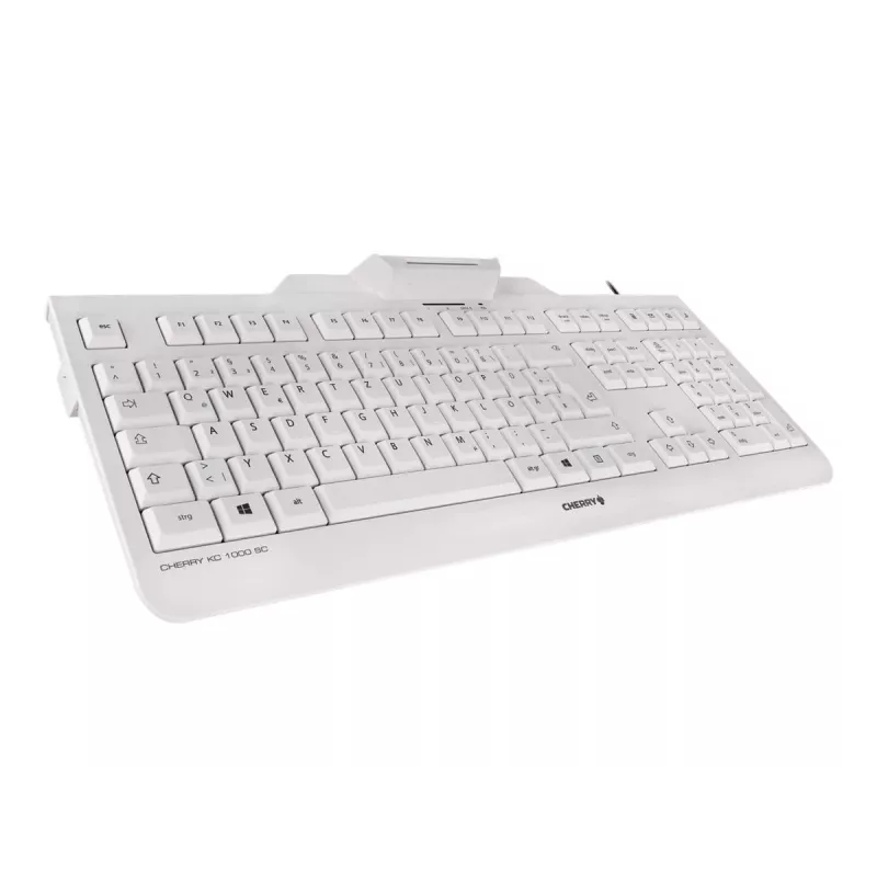 CHERRY KC 1000 SC laidinė išmaniųjų kortelių klaviatūra, šviesiai pilka, USB, QWERTY UK