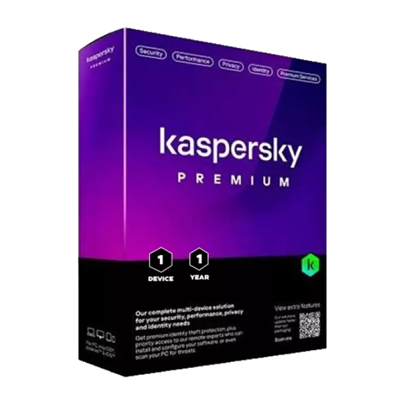 Kaspersky Premium + Klientų palaikymas | 1 įrenginys | 1 metai | ES