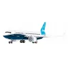 Statybinis rinkinys Cobi Boeing 737-8 — 340 detalių, rekomenduojamas amžius 7+, mėlyna ir balta