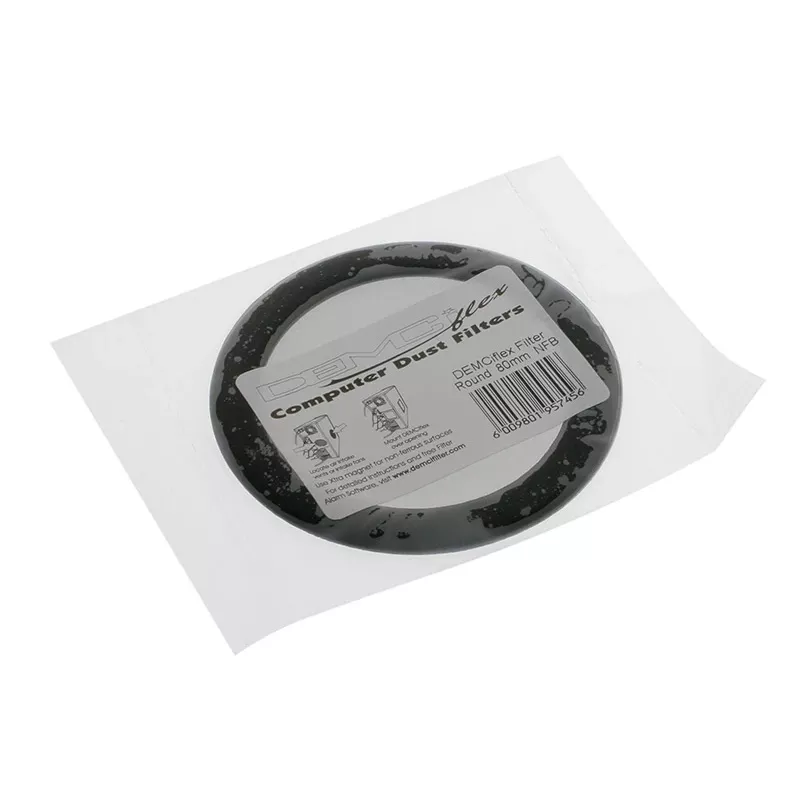 DEMCiflex dulkių filtras 80 mm, apvalus – juodas/juodas