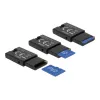 DeLOCK USB 2.0 kortelių skaitytuvas juodas Micro SD MicroSDHC MicroSDXC 480 Mbit/s