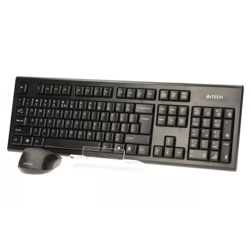 A4Tech 7100N belaidė klaviatūra su pele RF Wireless QWERTY juoda