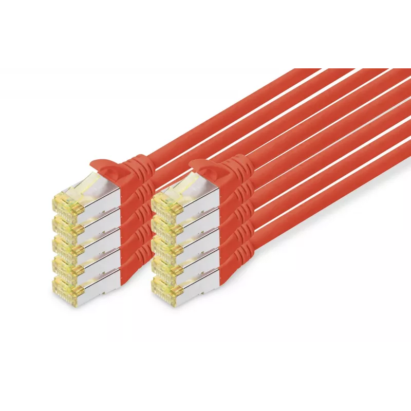Tinklo kabelis Digitus CAT 6A S/FTP RJ-45 2m raudonas