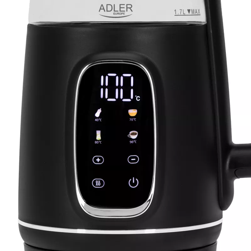 ADLER AD 1305 elektrinis virdulys juodas/sidabrinis