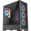 PC korpusas Silentware Core 100 A-RGB Juoda — modelis CORE100Juoda, A-RGB apšvietimas, vidutinio bokšto formos faktorius