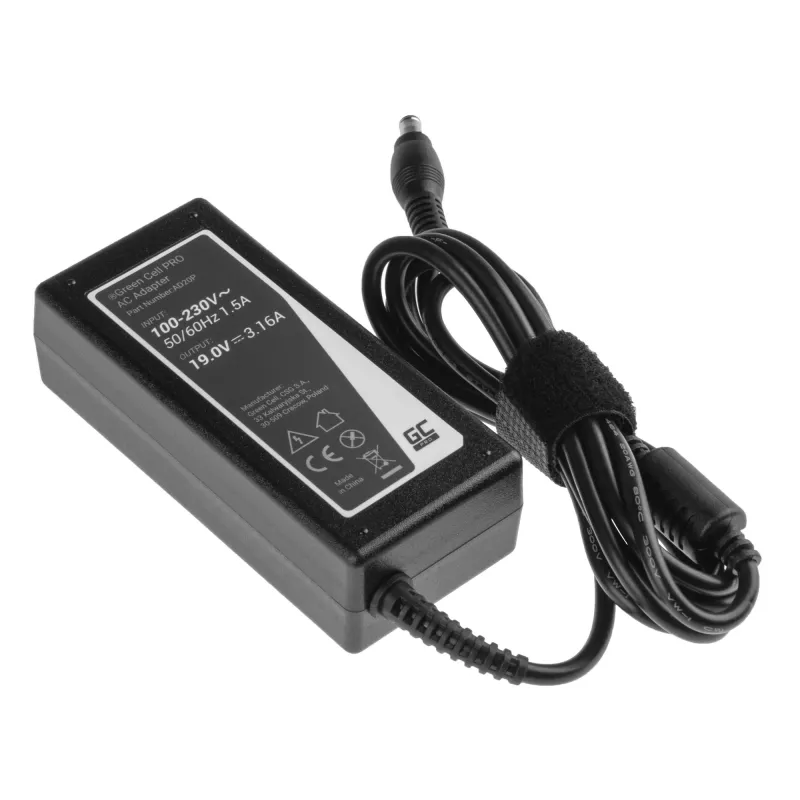 Green Cell AD20P maitinimo adapteris / inverteris Vidinis 60 W Juoda
