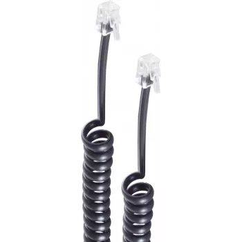 shiverpeaks ®-BASIC-S-Telefoninio ragelio spiralinis laidas-Laidas 2x 4P4C, Balta, 4,0m (BS70134)