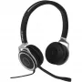 Laidinės dvigubos verslo ausinės Plusonic 15.2P su USB ir 3,5 mm jungtimis, modelis 6208-15.2P