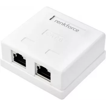 Renkforce tinklo adapteris paviršiniam montavimui CAT 6 2 prievadų baltas (RF-4540914)