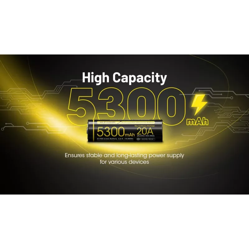 BATERIJA ĮKRAUNAMA LI-ION 3,6V/NL2153HPI(5300MAH) NITECORE