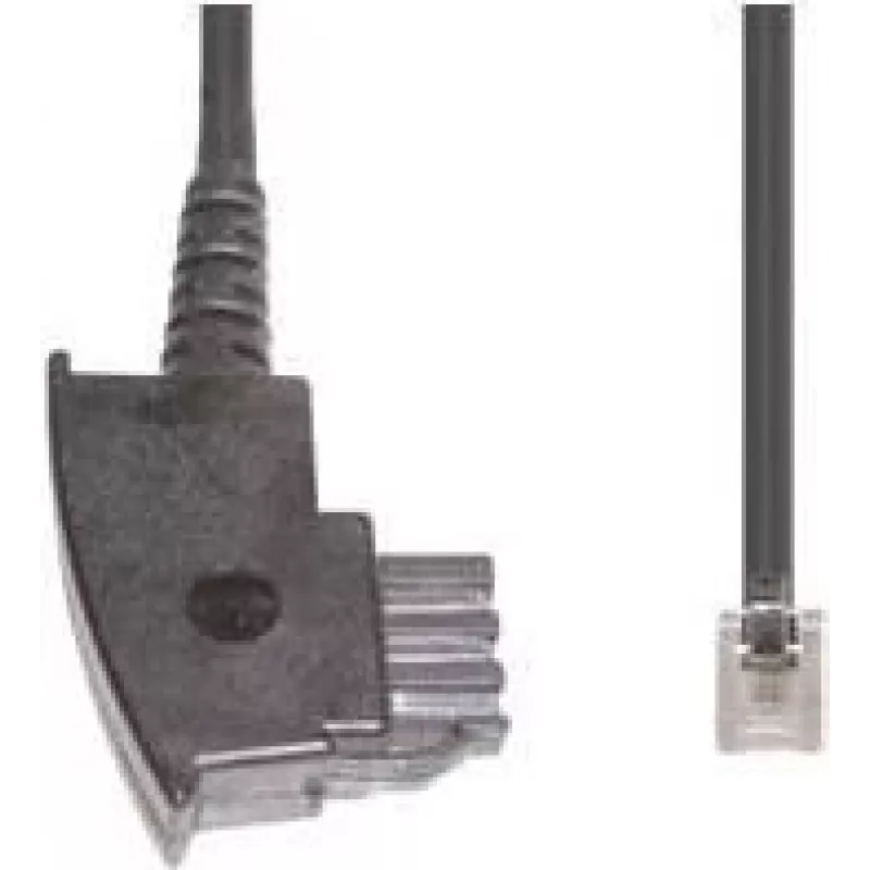 Telefono kabelis e+p T 36 6 m permatomas juodas