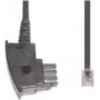 Telefono kabelis e+p T 36 6 m permatomas juodas