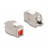DeLOCK Keystone modulis RJ45 lizdas prie LSA Cat.6A be įrankių su raudonu dulkių gaubteliu