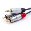 Garso kabelis Qoltec 52340 2 m 2xRCA 3,5 mm juodas