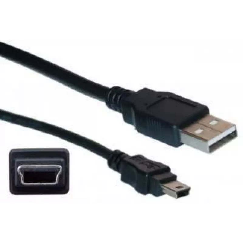 6 pėdų konsolės kabelis su USB A tipo ir mini-B jungtimis