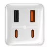 Sieninis greitasis įkroviklis Baseus GaN6 Pro 100W su 2× USB-A ir 2× USB-C