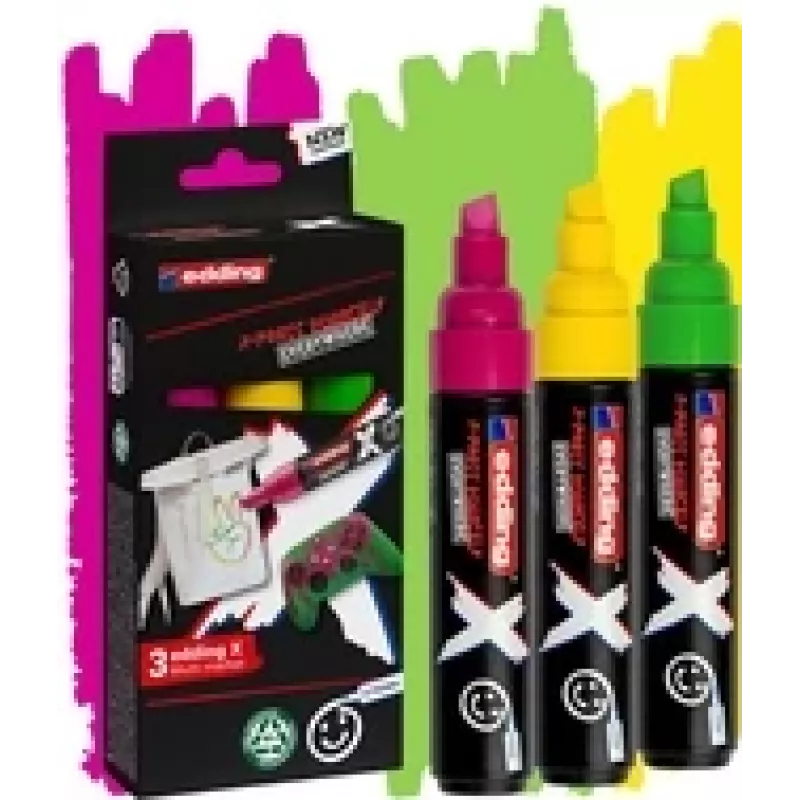 Marker set Edding Multimarker 4-6900-3-3, 3 vnt., kintamas linijos plotis 2,0–10,0 mm, įvairios spalvos