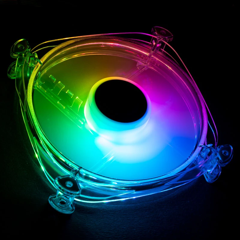 Aušinimo ventiliatorius Lamptron Icecloud+ ARGB 120 PWM ventiliatorius permatomas