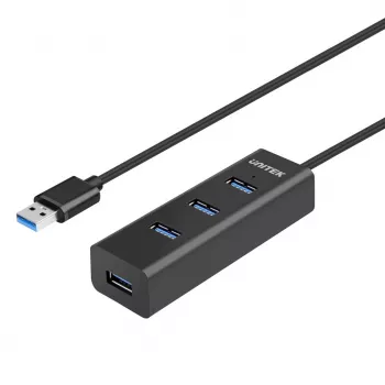 UNITEK Y-3089V01 sąsajos šakotuvas USB 3.2 Gen 1 (3.1 Gen 1) Type-A 5000 Mbit/s juoda