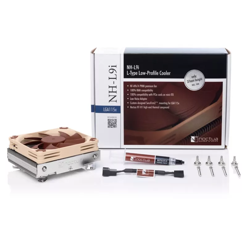Noctua NH-L9i procesoriaus aušintuvas 9,2 cm smėlio, rudos, sidabrinės spalvos