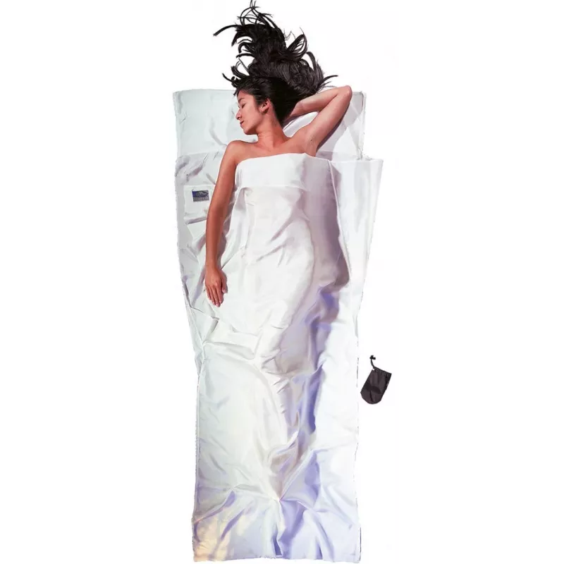 Cocoon TravelSheet Silk Adult Rectangular miegmaišis baltas