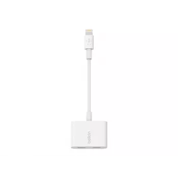 Belkin | Lightning Audio + Charge RockStar laidas, 11,5 cm, balta | F8J198btWHT
