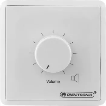 Omnitronic ELA LS-Regler 80711002 10 W mono baltas garsumo reguliatorius viešojo informavimo sistemoms
