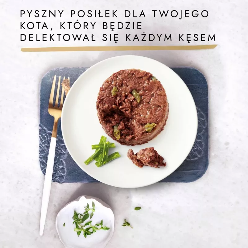 GOURMET GOLD - Skanėstas su ėriena ir šparaginėmis pupelėmis 85g