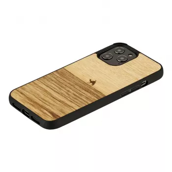 Telefono dėklas Man and Wood skirtas iPhone 12 / 12 Pro — terra Juoda