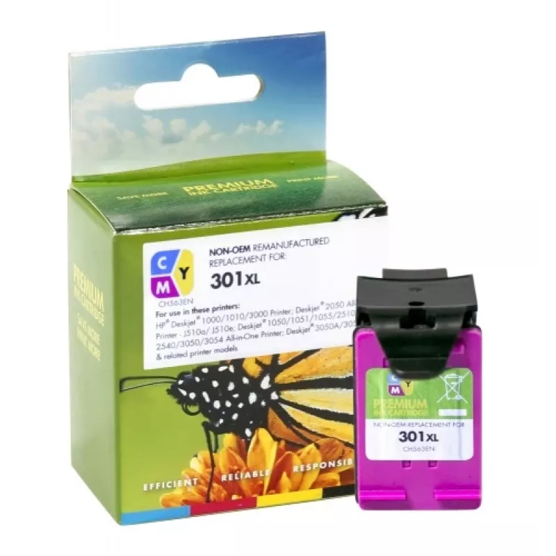 Suderinama Static Control Hewlett-Packard 301 XL (CH564EE) trispalvė, 330 psl.