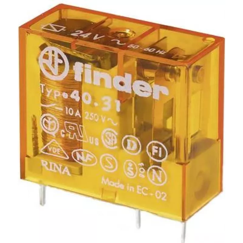 Finder PCB maitinimo relė 24 VAC 1,2 VA (40.31.8.024.0000)