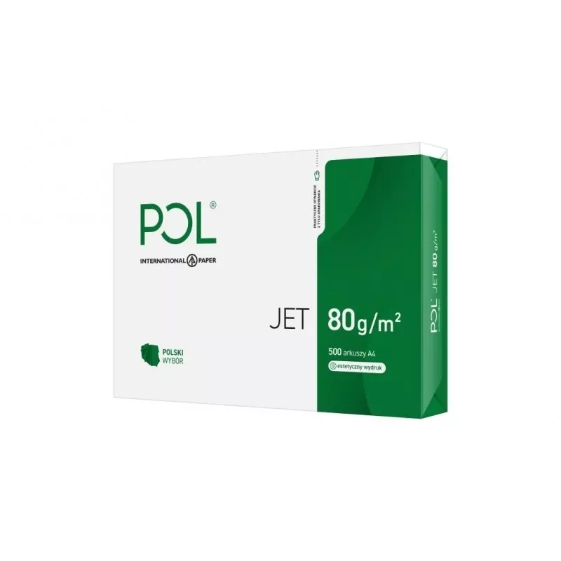 Biuro kopijavimo popierius POLJET 9938A80 (A4; 80g/m²; 500 lapų; baltas, matinis)