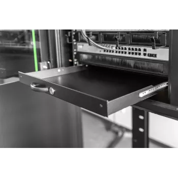 Klaviatūros stalčius dokumentų saugojimui Digitus DN-19 KEY-1U-SW