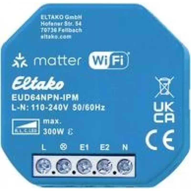 Belaidis dimmerio modulis Eltako EUD64NPN-IPM 300W 230V LED ir kaitrinėms lempoms